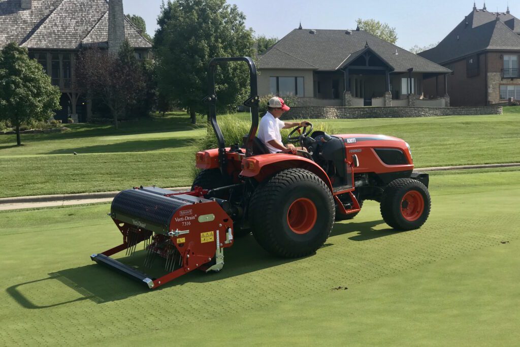 Deep Tine Aeration with the Verti-Drain® 7316